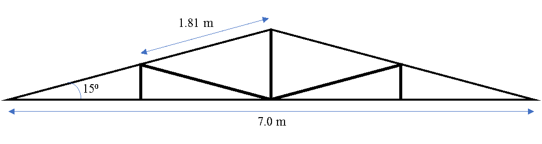 Roof Truss Design Layout (Drawn to Scale)