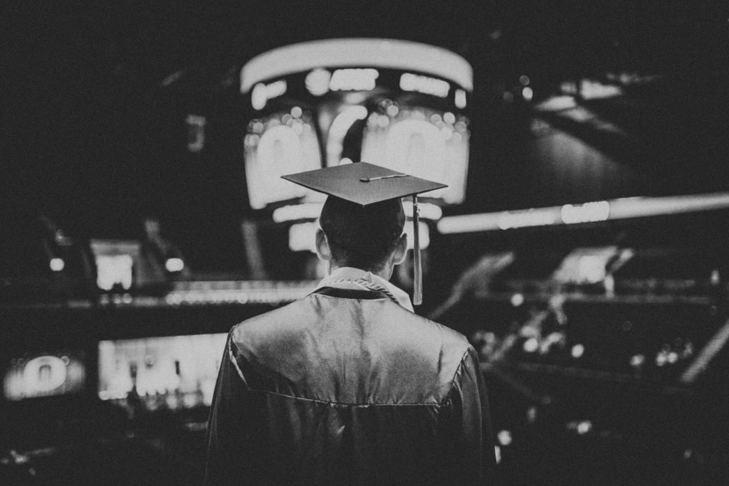 University Graduate Black and White